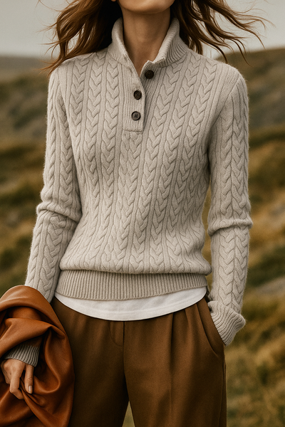 Arden ™ Button-Up Cashmere Sweater
