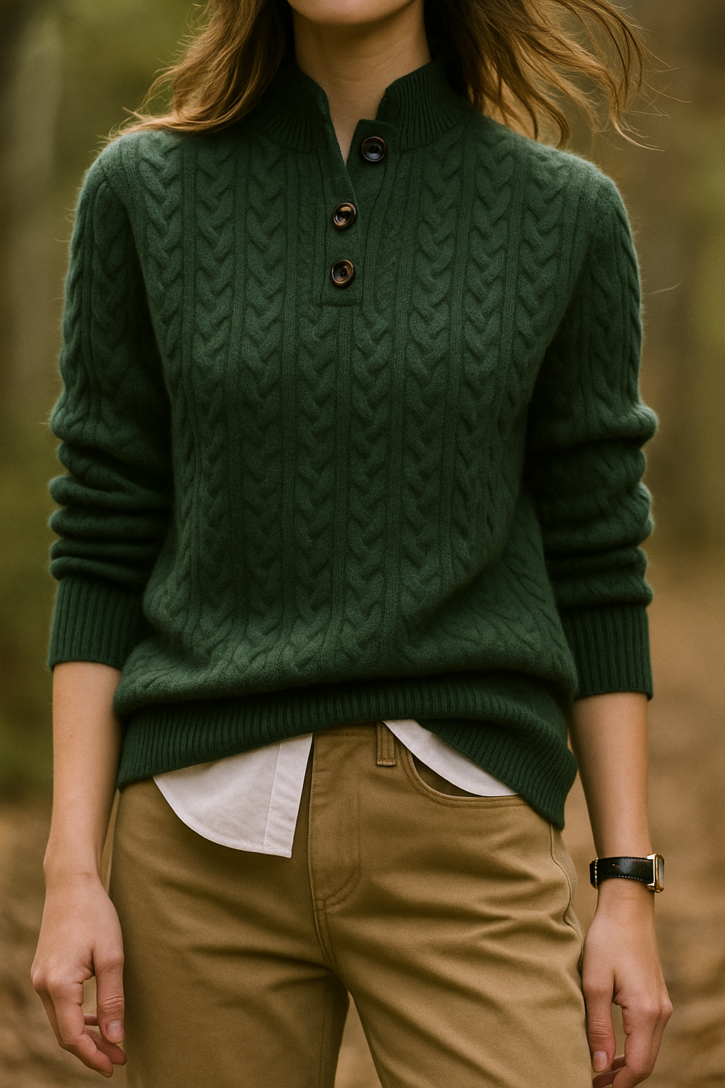 Arden ™ Button-Up Cashmere Sweater