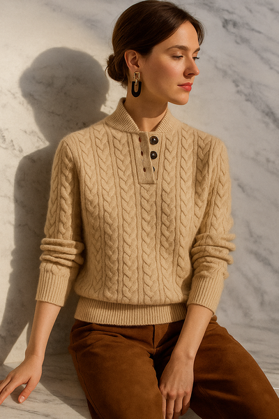 Arden ™ Button-Up Cashmere Sweater