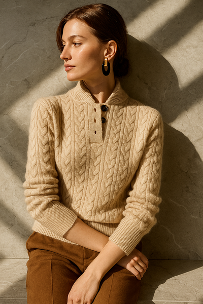 Arden ™ Button-Up Cashmere Sweater
