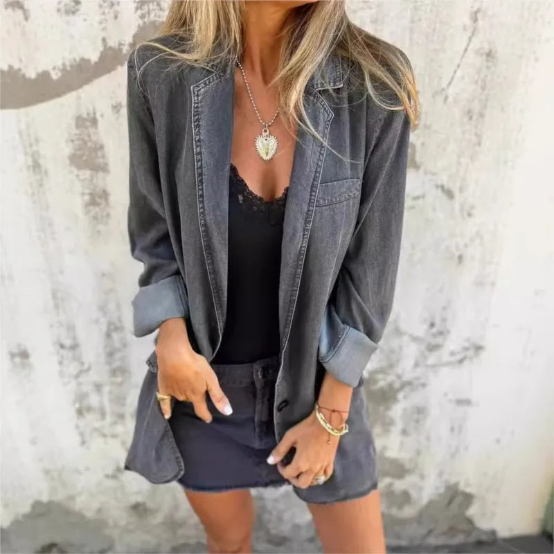 Elina™ | Classic Denim Jacket for Effortless Style