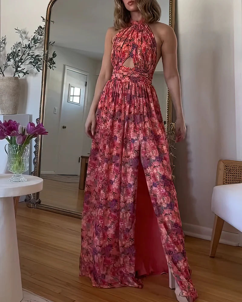 Isa™ Luna Backless Floral Maxi Dress