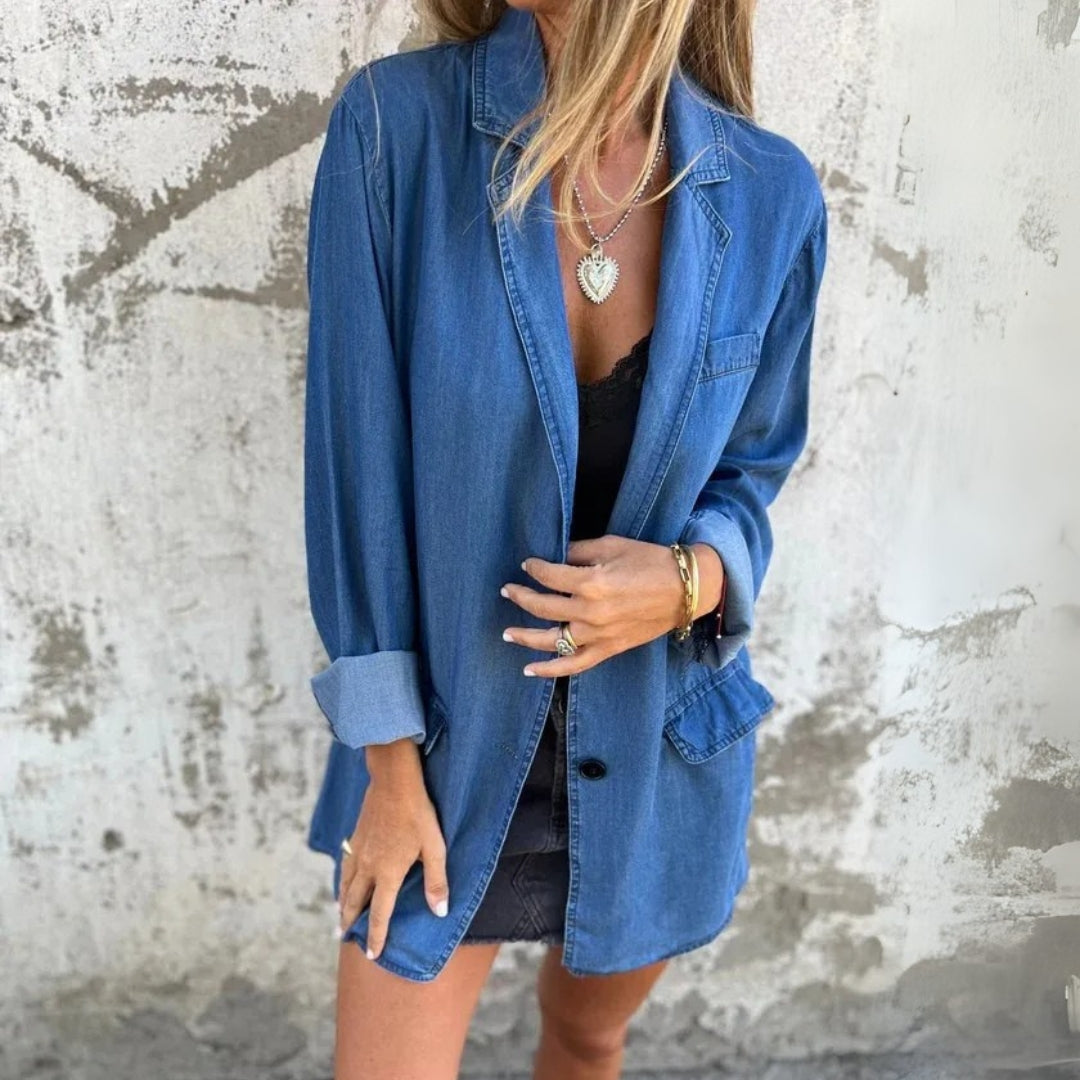 Elina™ | Classic Denim Jacket for Effortless Style