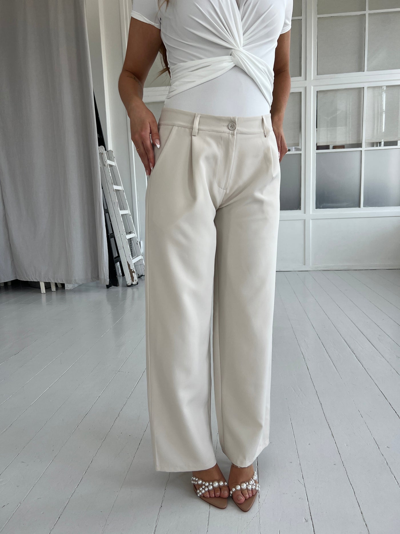 Eight™ Luxe Cream Trousers