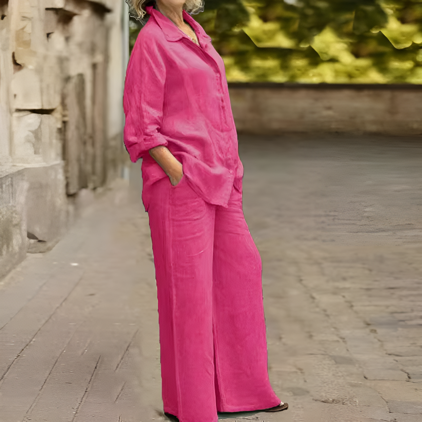 Lara ™ |  Linen Shirt Suit