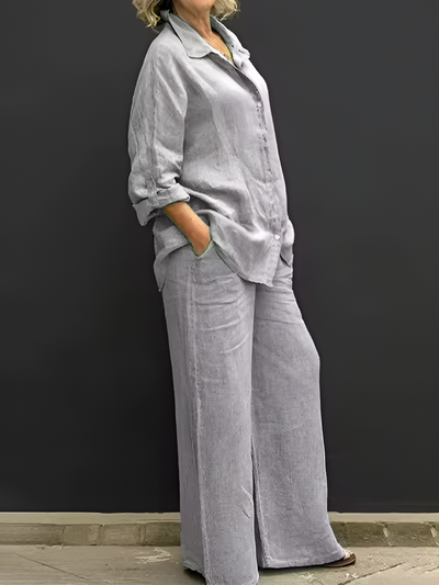 Lara ™ |  Linen Shirt Suit