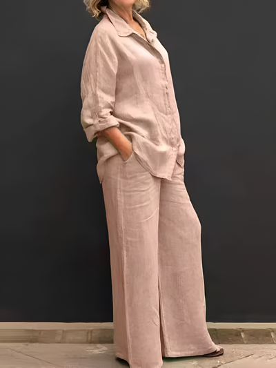 Lara ™ |  Linen Shirt Suit
