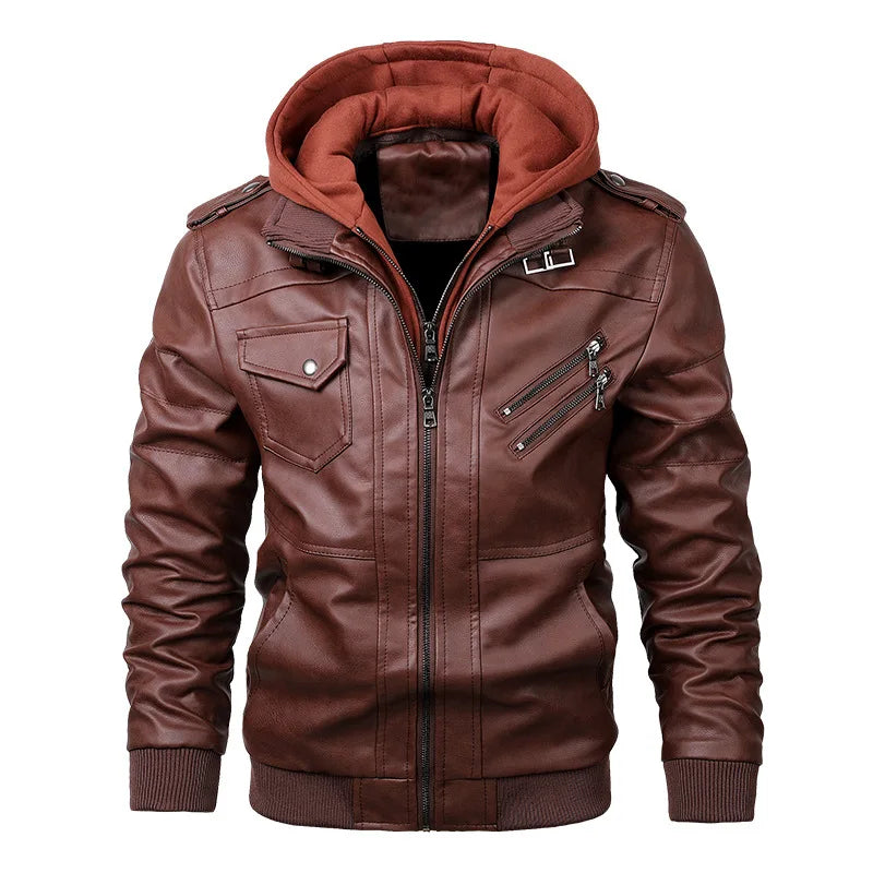 Rudolph ™ Leather Jacket with Cap