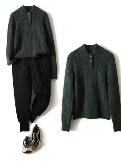 Arden ™ Button-Up Cashmere Sweater