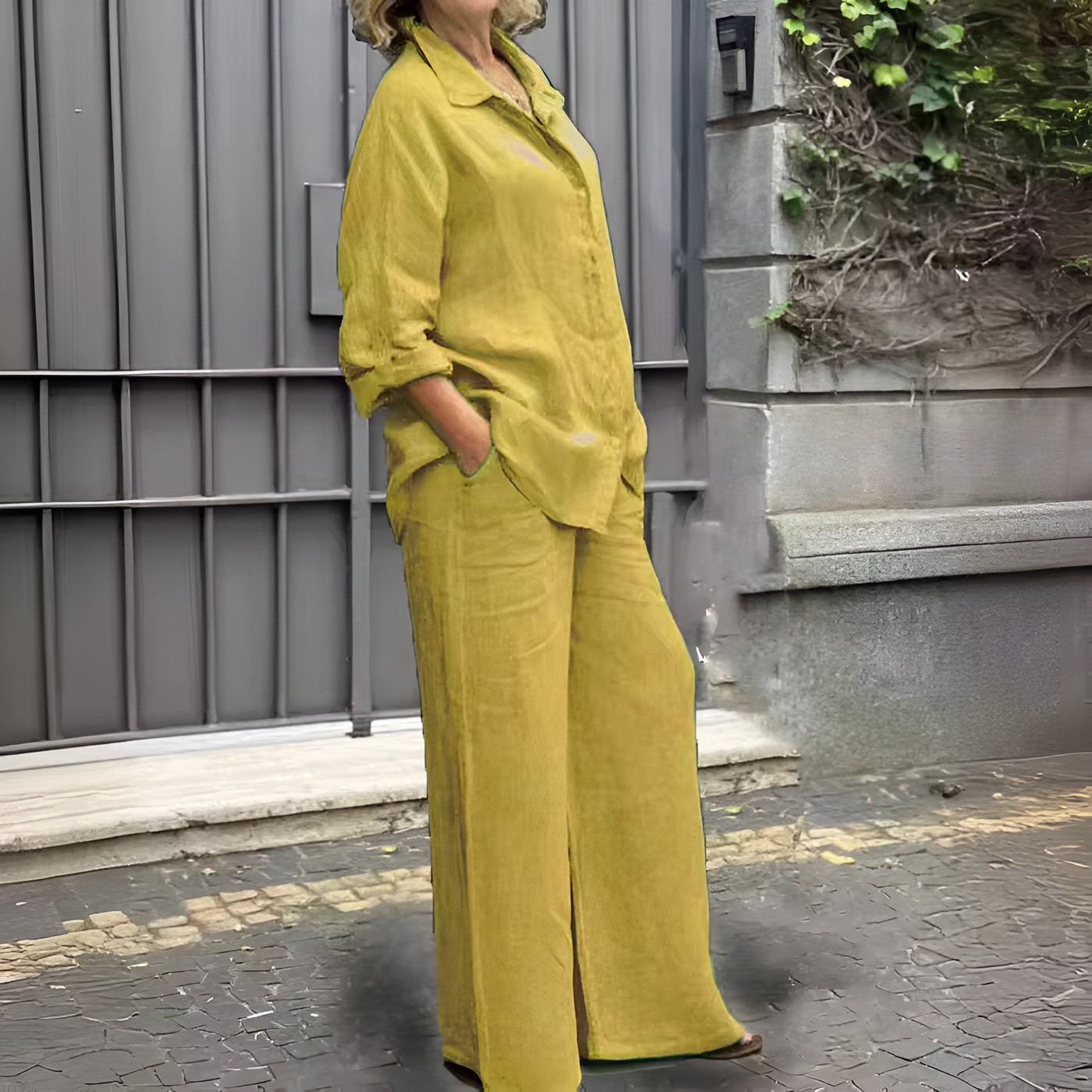 Lara ™ |  Linen Shirt Suit