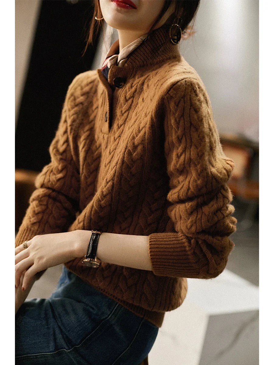 Arden ™ Button-Up Cashmere Sweater