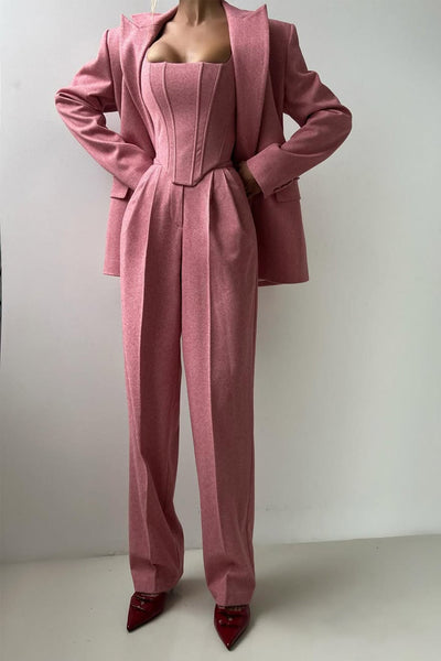 Dolce ™  Elegant Three-Piece Ensemble with Double Blazer