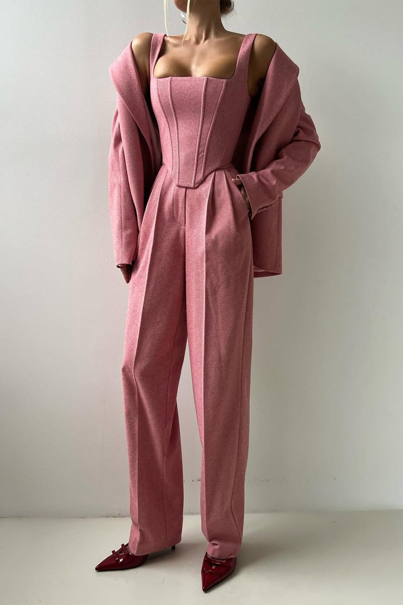 Dolce ™  Elegant Three-Piece Ensemble with Double Blazer