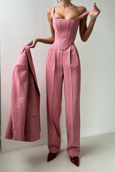 Dolce ™  Elegant Three-Piece Ensemble with Double Blazer