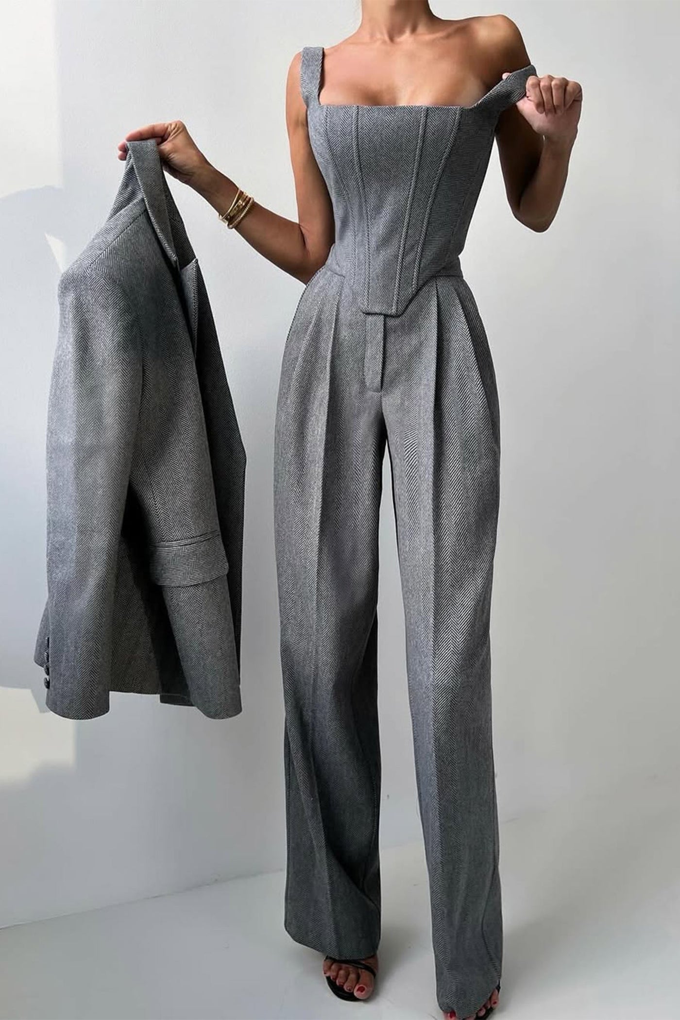 Dolce ™  Elegant Three-Piece Ensemble with Double Blazer