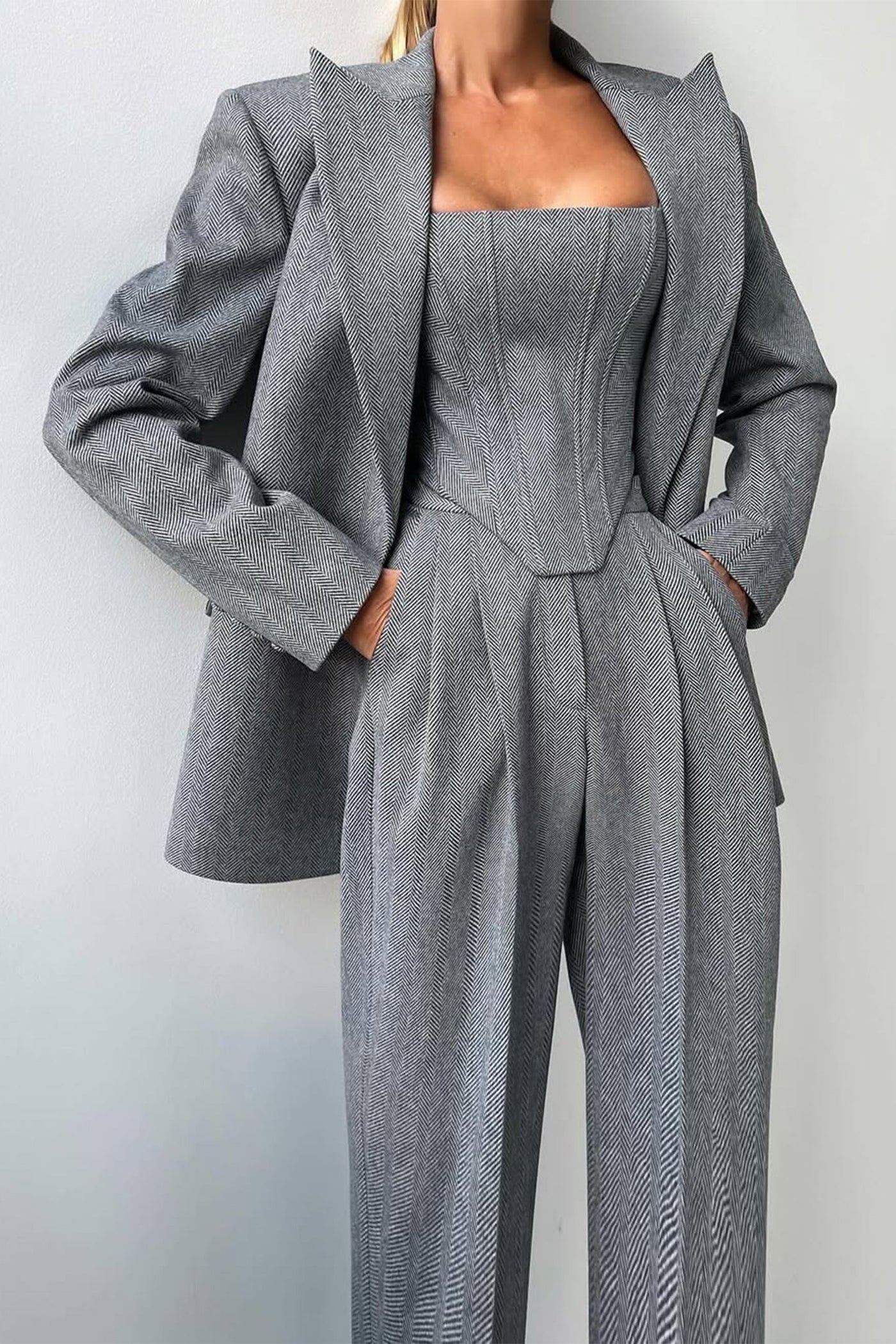 Dolce ™  Elegant Three-Piece Ensemble with Double Blazer