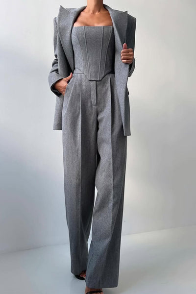 Dolce ™  Elegant Three-Piece Ensemble with Double Blazer