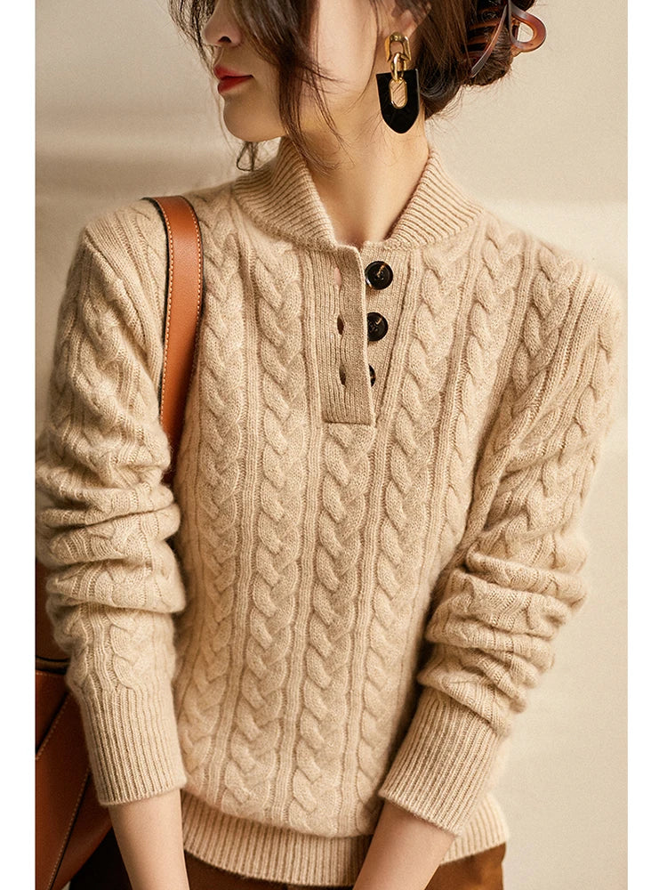 Arden ™ Button-Up Cashmere Sweater