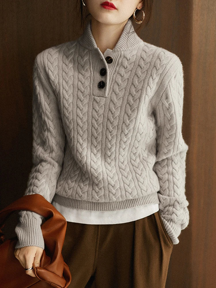 Arden ™ Button-Up Cashmere Sweater