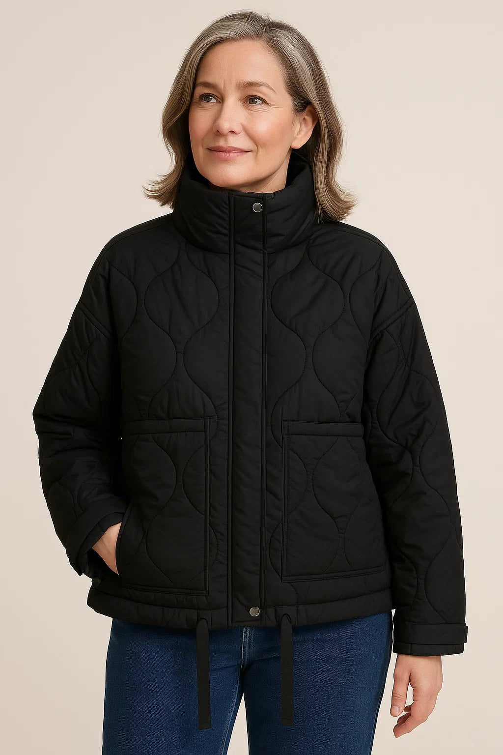 Alia ™ Winter Loose Fit Zipper Jacket – Stylish & Warm