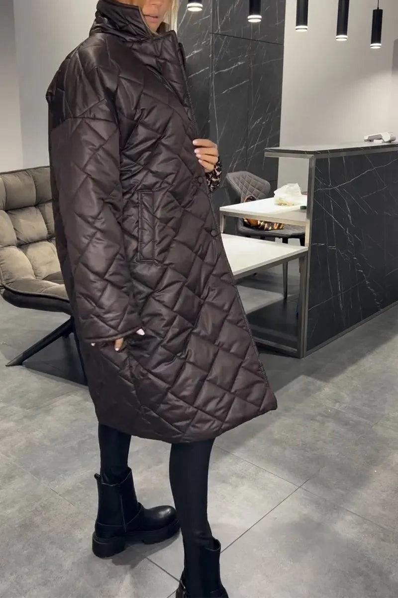 Serena™ | Reversible Quilted Coat with Leopard Print Lining