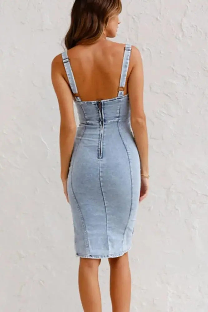 Anna™ Denim Dress with Adjustable Straps