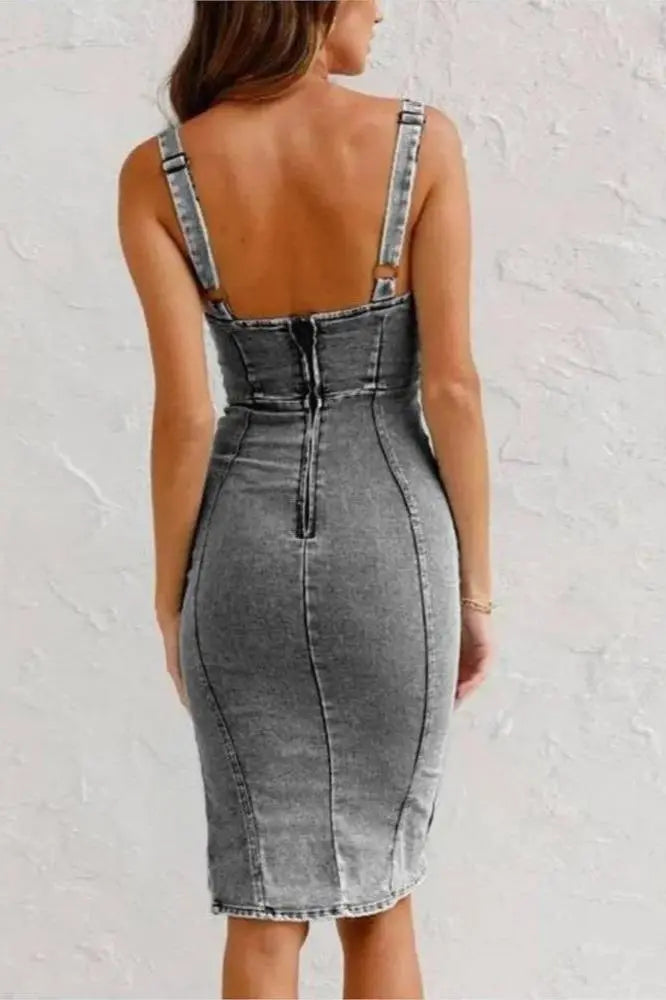 Anna™ Denim Dress with Adjustable Straps