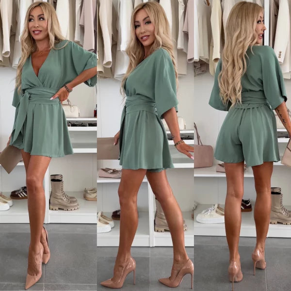 Diana™ Short-Sleeved Wrap Dress with Belt