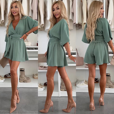 Diana™ Short-Sleeved Wrap Dress with Belt
