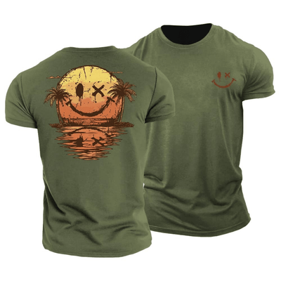 Smiley Sunset Beach T-shirt