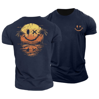 Smiley Sunset Beach T-shirt