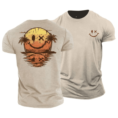 Smiley Sunset Beach T-shirt