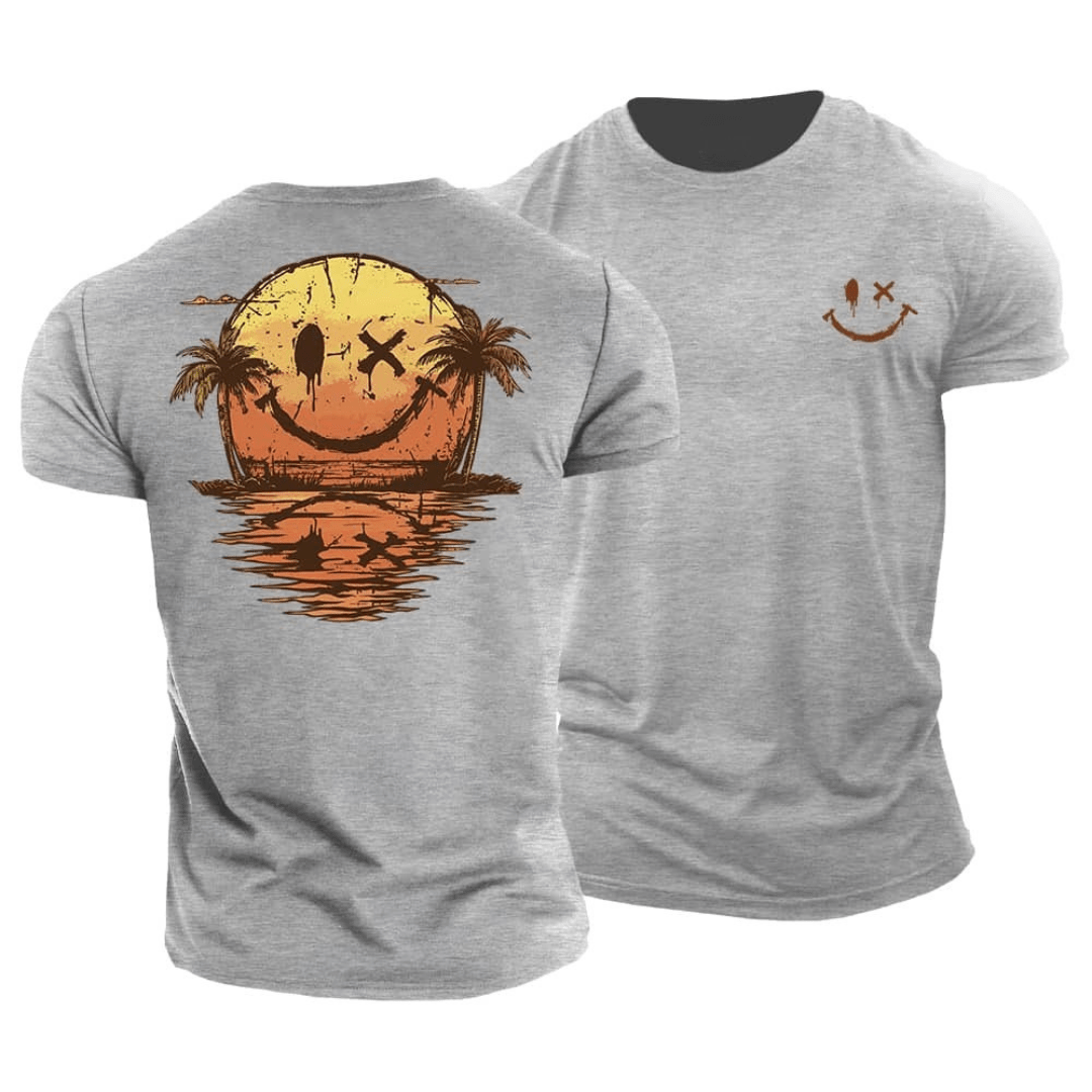 Smiley Sunset Beach T-shirt
