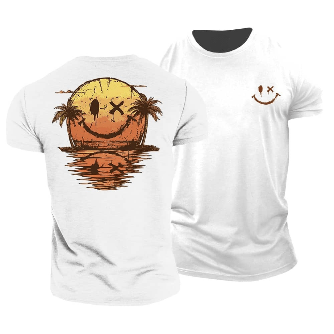 Smiley Sunset Beach T-shirt