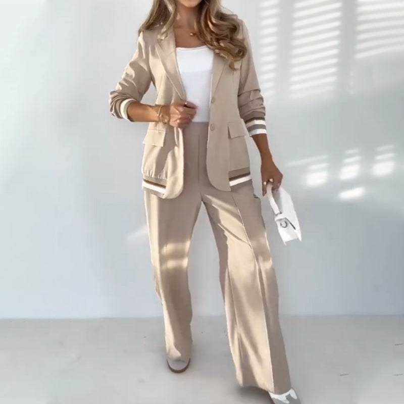 Elisa™ Beige Two-Piece Set